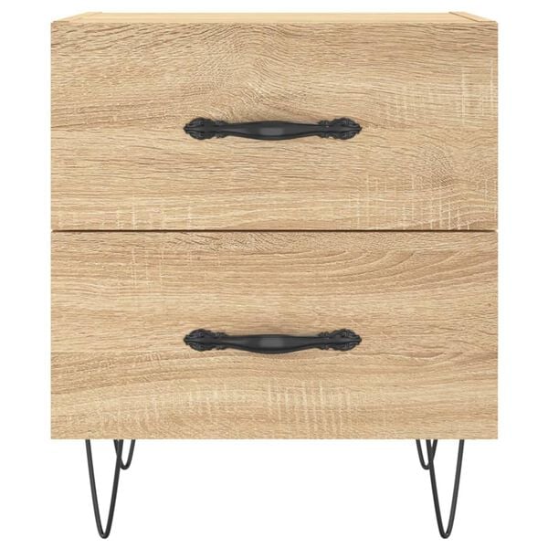 vidaXL Κομοδίνα 2 τεμ. Sonoma Δρυς 40 x 35 x 47,5 εκ. Επεξεργ. Ξύλο