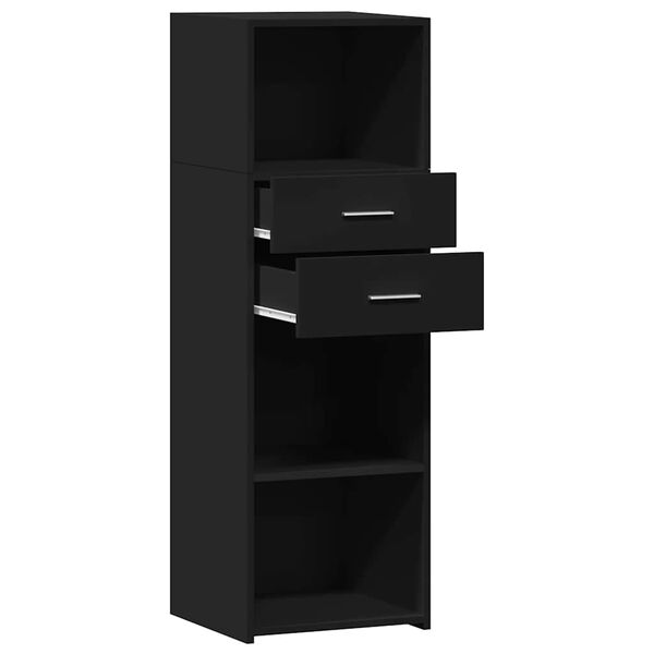 vidaXL Ντουλάπι Μαύρο 40x42,5x124 εκ. από Επεξεργασμένο Ξύλο