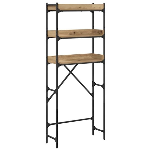 vidaXL &Rho;ά&phi;&iota;&alpha; &pi;&lambda;&upsilon;&nu;&tau;&eta;&rho;ί&omicron;&upsilon; &rho;&omicron;ύ&chi;&omega;&nu; &mu;&epsilon; &rho;ά&phi;&iota; Artisan Oak 67 x 25 x 163 &epsilon;&kappa;.