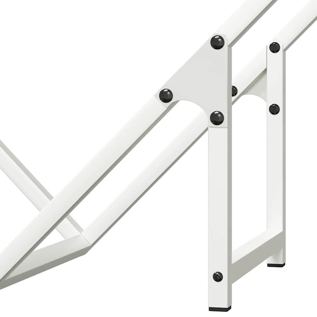 vidaXL Ράφι για καυσόξυλα Λευκό 60x25x60 cm Ατσάλι ψυχρής έλασης