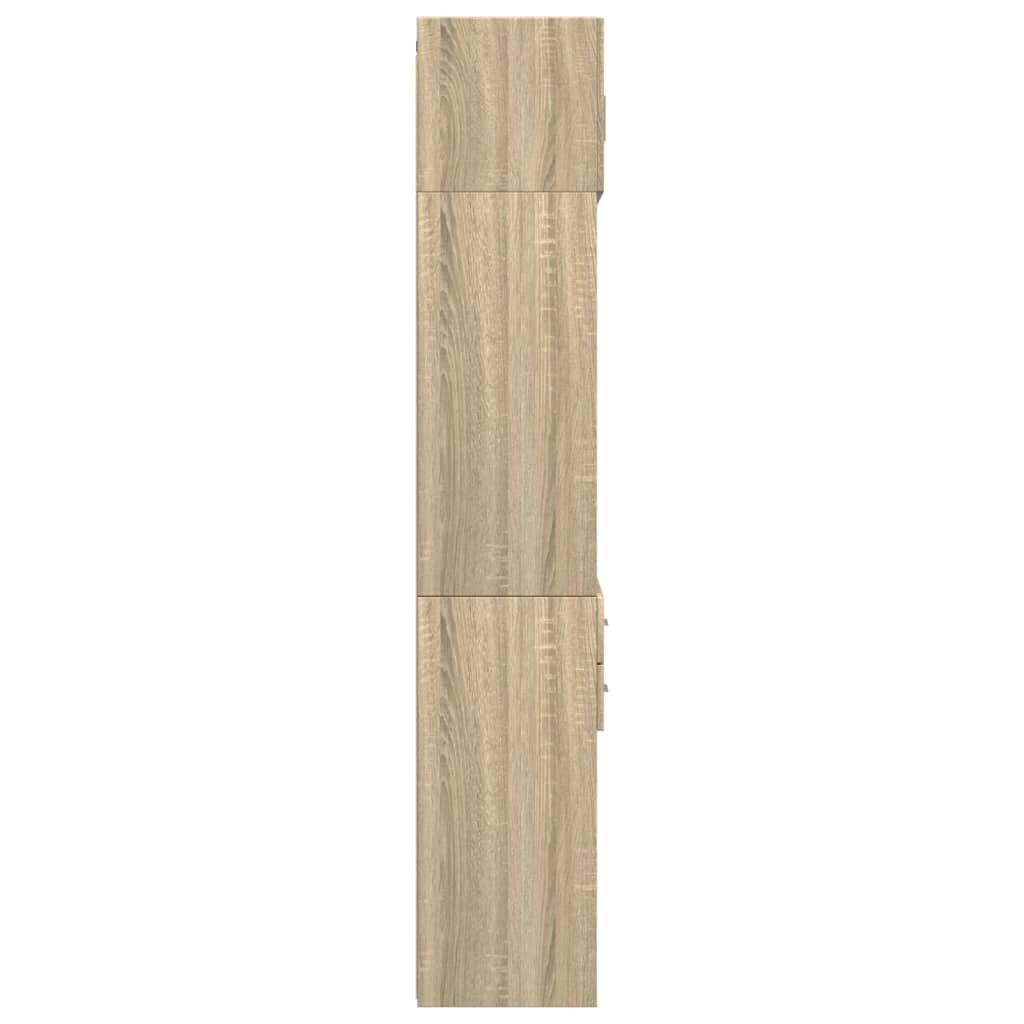 vidaXL Ραφιέρα με Ντουλάπια Sonoma Δρυς 70x42,5x225 εκ. Επεξ. Ξύλο