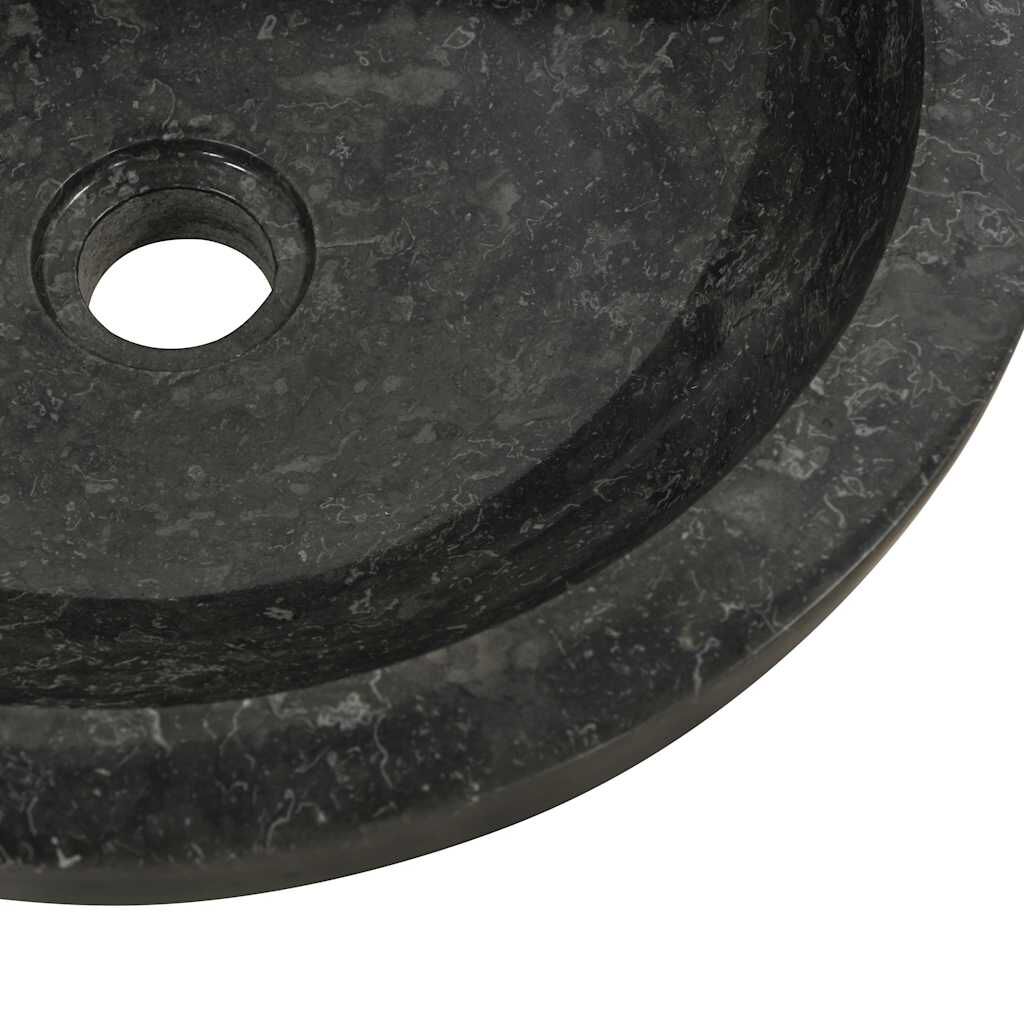 vidaXL Νιπτήρας Μαύρος 40 x 12 εκ. Μαρμάρινος