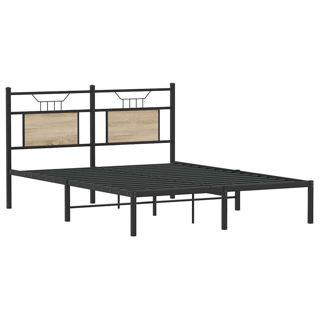vidaXL Πλαίσιο Κρεβατιού Χωρ. Στρώμα Sonoma Δρυς 150x200εκ. Επ. Ξύλο