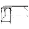 vidaXL Γραφείο Γκρι Sonoma 149x149x75 εκ. από Επεξεργασμένο Ξύλο