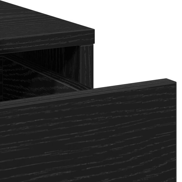 vidaXL Τραπέζι περιποίησης με συρτάρι 2 pcs Μαύρο 50 x 41 x 135 εκ