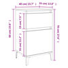vidaXL Κομοδίνα 2 τεμ. Καφέ Δρυς 40x35x70 εκ.