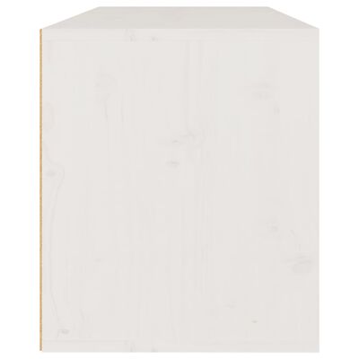 vidaXL Ντουλάπι Τοίχου Λευκό 80 x 30 x 35 εκ. από Μασίφ Ξύλο Πεύκου