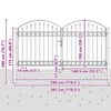 vidaXL Πύλη Φράχτη με κλειδαριά Γκρι 300 x 150 cm Ατσάλι