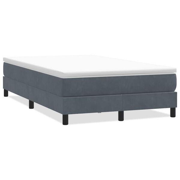 vidaXL Box Spring Κρεβάτι χωρίς στρώμα Σκούρο γκρι Βελούδινο