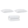 vidaXL Πάπλωμα με μαξιλάρι 2 pcs Λευκό 135 x 220 εκ. Μικροΐνες
