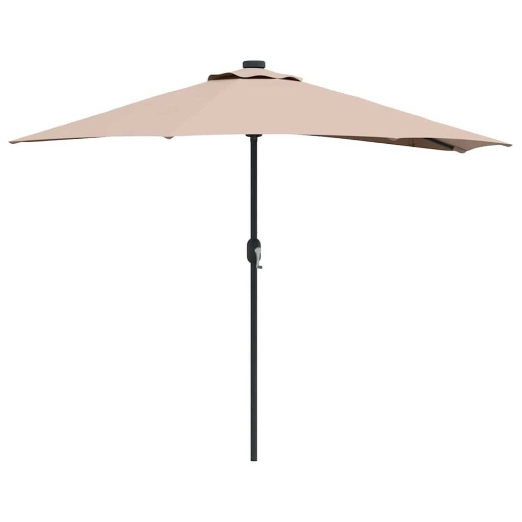 vidaXL Ομπρέλα Κήπου Taupe 294 x 150 x 224 εκ ύφασμα