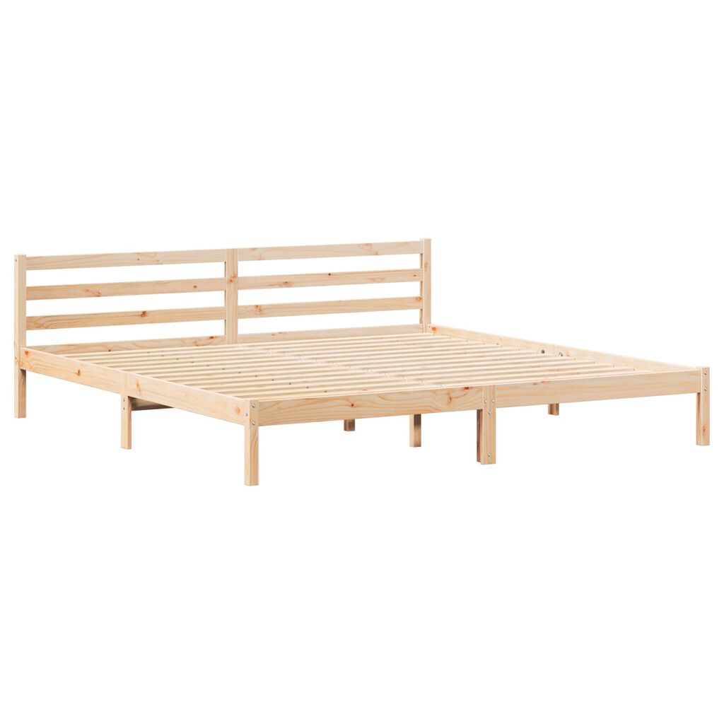 vidaXL Κρεβάτι με Κεφαλάρι 180x220 εκ. Μασίφ Ξύλο Πεύκου