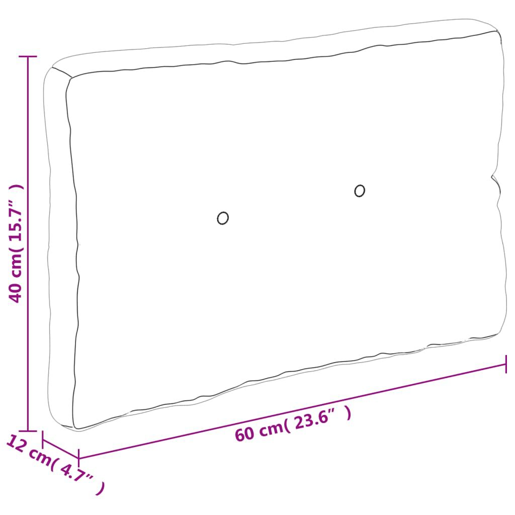 vidaXL Μαξιλάρι Παλέτας Ροζ 60 x 40 x 12 εκ. Υφασμάτινο