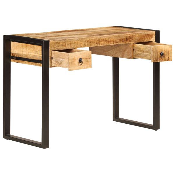vidaXL Γραφείο με 2 Συρτάρια 110 x 50 x 77 εκ. από Μασίφ Ξύλο Μάνγκο