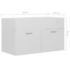 vidaXL Ντουλάπι Νιπτήρα Γυαλιστερό Λευκό 80x38,5x46 εκ. από Επεξ. Ξύλο