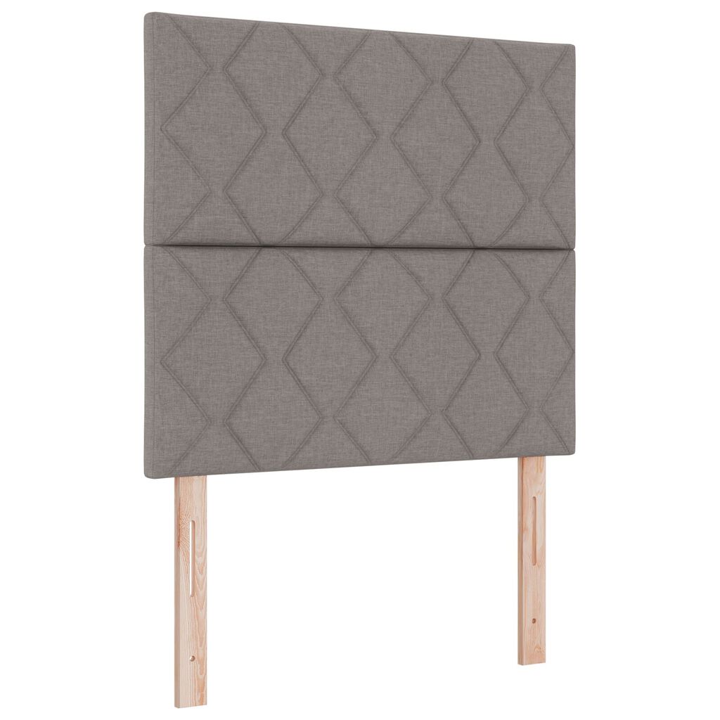 vidaXL Κρεβάτι Box Spring με Στρώμα Beige Μικρού Διπλού Υφάσματος