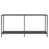 vidaXL Τραπέζι Κονσόλα Μαύρο 160 x 35 x 75,5 εκ. από Ψημένο Γυαλί