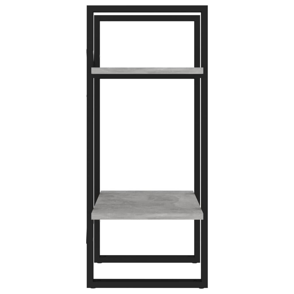 vidaXL Βιβλιοθήκη με 2 Ράφια Γκρι Σκυρ. 40 x 30 x 70 εκ. Επεξ. Ξύλο