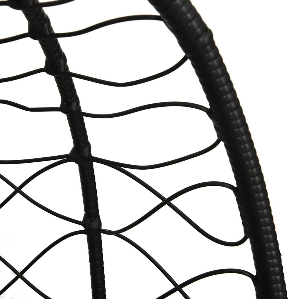 vidaXL Κρεμαστή Καρέκλα Αυγού Basket χωρίς Στήριξη Taupe Poly Rattan