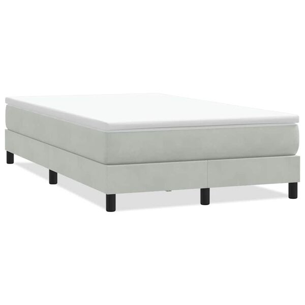 vidaXL Box Spring Κρεβάτι χωρίς στρώμα Ανοιχτό γκρι Βελούδινο
