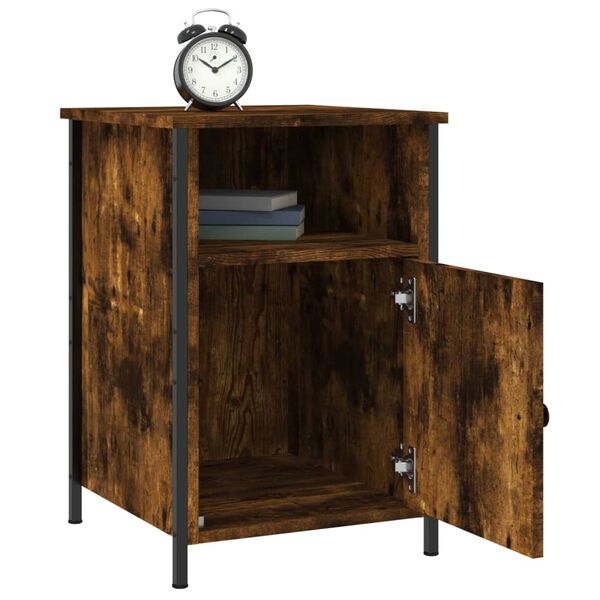 vidaXL Κομοδίνο Καπνιστή Δρυς 40x42x60 εκ. από Επεξεργασμένο Ξύλο