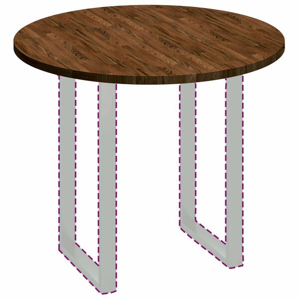 vidaXL Καπάκι τραπεζιού Ανοιχτό καφέ Ø 90 x 2.5 cm Στερεό ξύλο δρυός