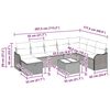 vidaXL Σετ Καναπέ Κήπου 9 pcs Γκρι 287,5 x 177,5 x 85 εκ. Πολυ ράταν