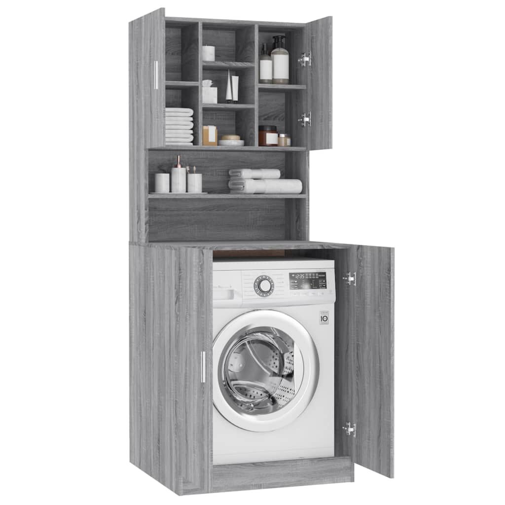 vidaXL Έπιπλο Πλυντηρίου Γκρι sonoma από Επεξεργασμένο Ξύλο