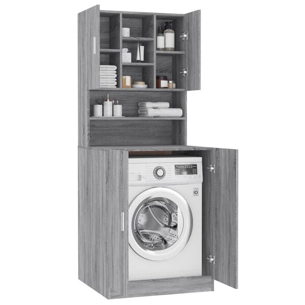 vidaXL Έπιπλο Πλυντηρίου Γκρι sonoma από Επεξεργασμένο Ξύλο