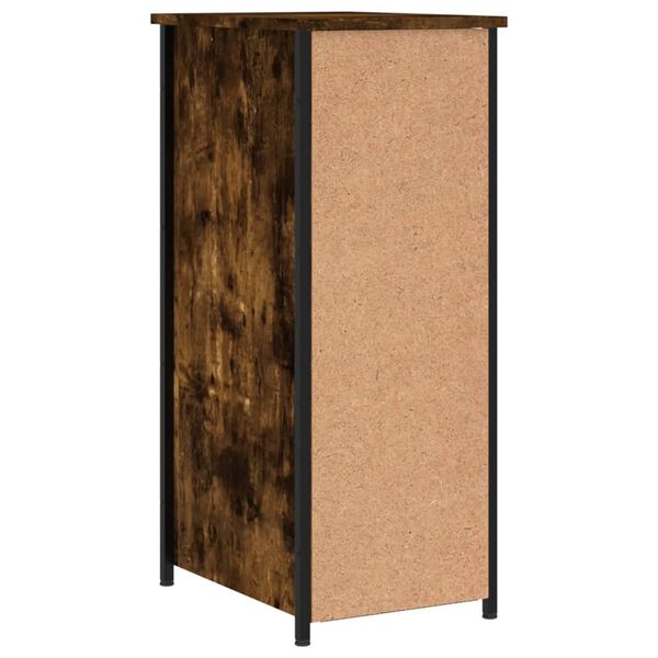 vidaXL Κομοδίνο Καπνιστή Δρυς 32 x 42 x 80 εκ. από Επεξεργασμένο Ξύλο