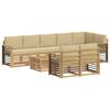 vidaXL &Sigma;&epsilon;&iota;&rho;ά &Kappa;&alpha;&nu;&alpha;&pi;έ &Epsilon;&xi;&omega;&tau;&epsilon;&rho;&iota;&kappa;&omicron;ύ 9 pcs &Lambda;&epsilon;&upsilon;&kappa;ό &kappa;&alpha;&iota; &Mu;&pi;&epsilon;&zeta; 59 x 59 x 37 &epsilon;&kappa;