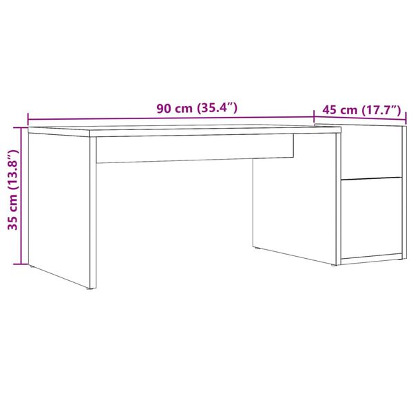 vidaXL Τραπεζάκι Σαλονιού Παλαιό Ξύλο 90 x 45 x 35 εκ. Επεξ. Ξύλο