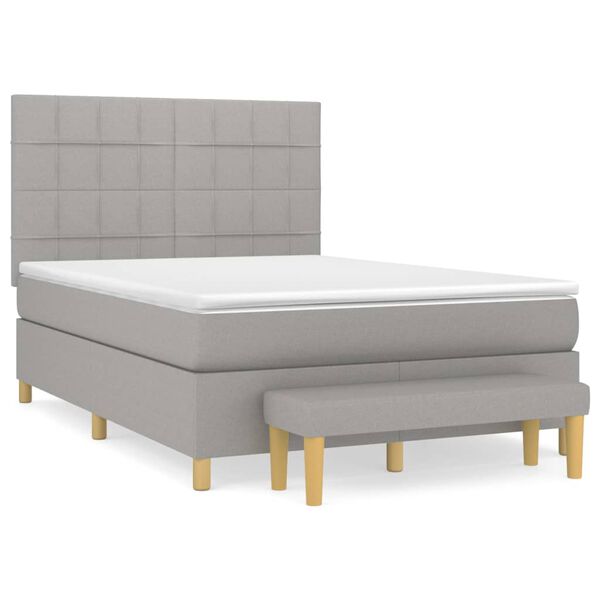 vidaXL &Kappa;&rho;&epsilon;&beta;ά&tau;&iota; Boxspring &mu;&epsilon; &Sigma;&tau;&rho;ώ&mu;&alpha; &Alpha;&nu;&omicron;&iota;&chi;&tau;ό &Gamma;&kappa;&rho;&iota; 140x200 &epsilon;&kappa;. &Upsilon;&phi;&alpha;&sigma;&mu;ά&tau;&iota;&nu;&omicron;