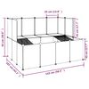 vidaXL Κλουβί Μικρών Ζώων Μαύρο 143x107x93 εκ. Πολυπροπυλένιο & Ατσάλι
