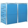 vidaXL Πλαίσιο Κάδων Απορρ. Διπλό με Ρόδες 138x77,5x112,5 εκ Αν. Ατσα.