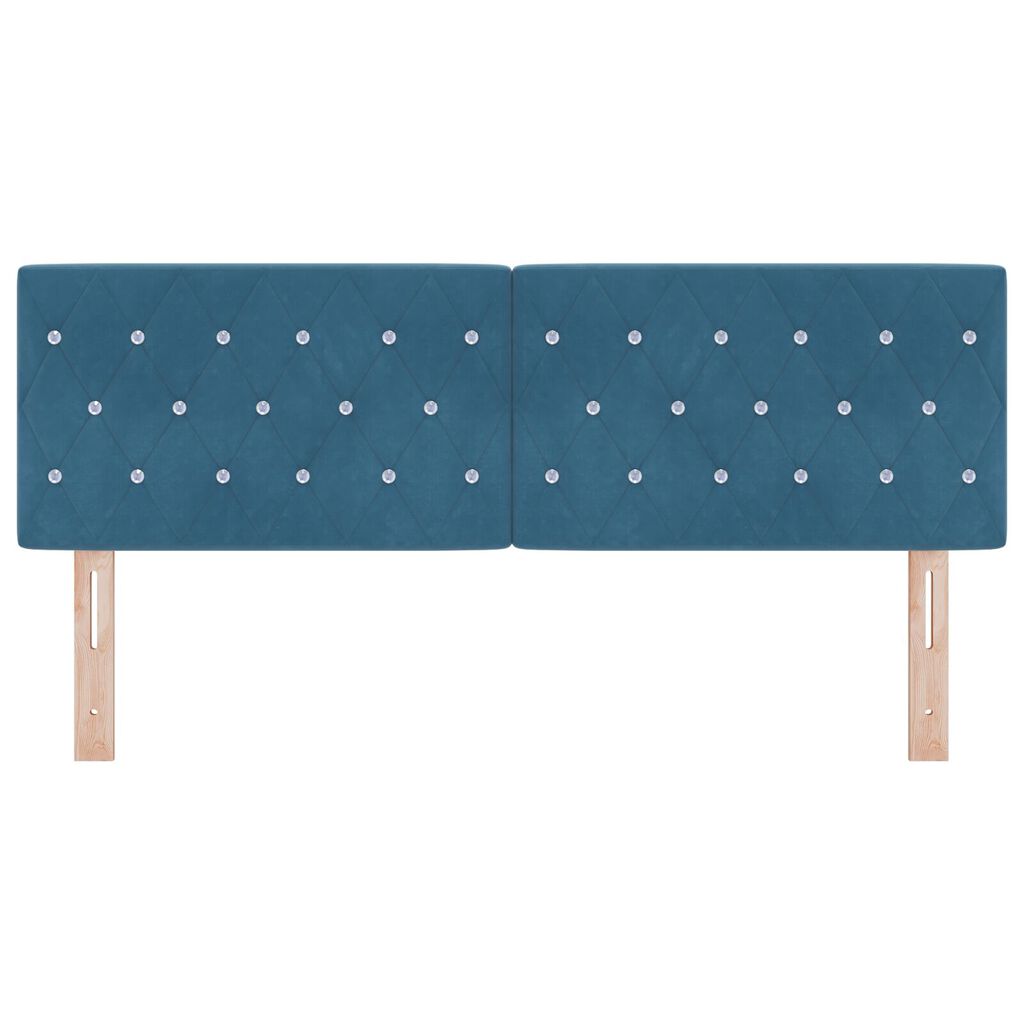 vidaXL Βελούδινο Κεφαλάρι Argyle Σκούρο Μπλε 160 cm Βελούδο
