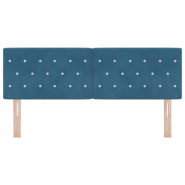 vidaXL Βελούδινο Κεφαλάρι Argyle Σκούρο Μπλε 160 cm Βελούδο