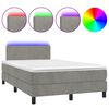 vidaXL &Kappa;&rho;&epsilon;&beta;ά&tau;&iota; Boxspring &mu;&epsilon; &Sigma;&tau;&rho;ώ&mu;&alpha; & LED &Alpha;&nu;.&Gamma;&kappa;&rho;&iota; 120x200 &epsilon;&kappa;. &Beta;&epsilon;&lambda;&omicron;ύ&delta;&iota;&nu;&omicron;