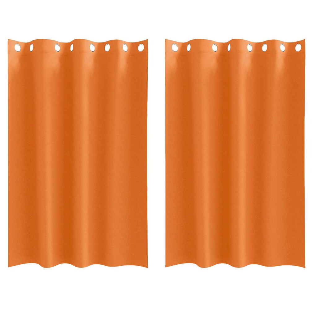 vidaXL Κουρτίνες 2 pcs Φωτεινό Πορτοκάλι 175 x 140 εκ. Πολυεστέρας