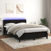 vidaXL &Kappa;&rho;&epsilon;&beta;ά&tau;&iota; Boxspring &mu;&epsilon; &Sigma;&tau;&rho;ώ&mu;&alpha; & LED &Mu;&alpha;ύ&rho;&omicron; 140x190 &epsilon;&kappa;. &Beta;&epsilon;&lambda;&omicron;ύ&delta;&iota;&nu;&omicron;