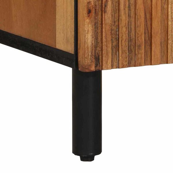 vidaXL Πλαϊνό Γραφείο με ράφι Καφέ 40 x 33 x 75 εκ. Μασίφ ξύλο ακακίας