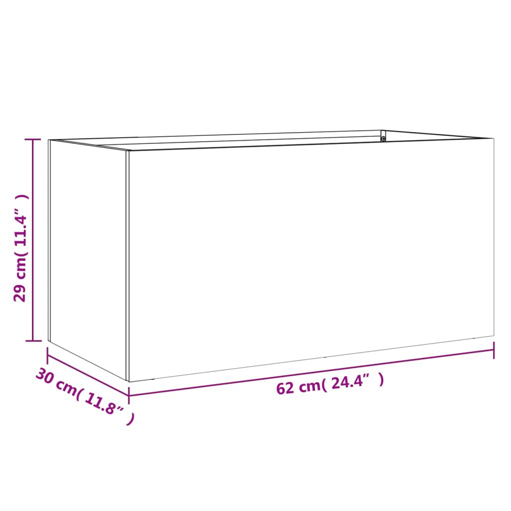 vidaXL Ζαρντινιέρα Ανθρακί 62x30x29 εκ. από Χάλυβα