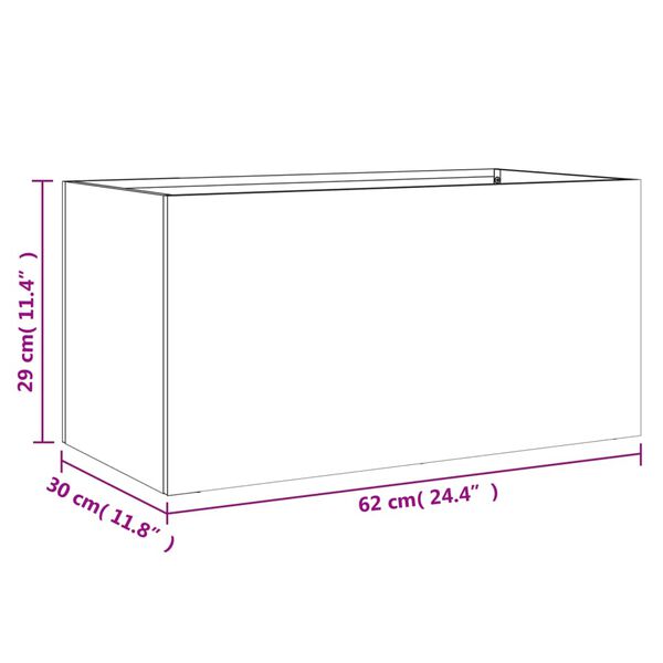 vidaXL Ζαρντινιέρα Ανθρακί 62x30x29 εκ. από Χάλυβα
