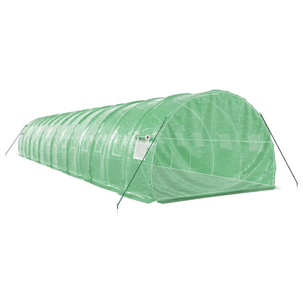 vidaXL Θερμοκήπιο Πράσινο 42 μ² 14 x 3 x 2 μ. με Ατσάλινο Πλαίσιο