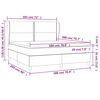 vidaXL Κρεβάτι Boxspring με Στρώμα Σκούρο Καφέ 180x200 εκ Υφασμάτινο