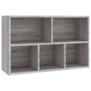 vidaXL Βιβλιοθήκη/Βοηθητικό Ντουλάπι Γκρι Sonoma 50x25x80 εκ Επεξ Ξύλο