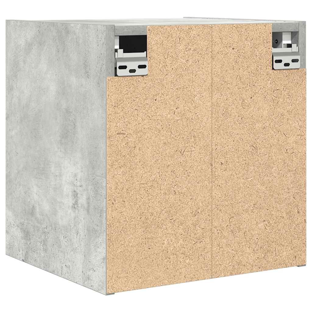 vidaXL Κομοδίνο Επιτοίχιο Γκρι Σκυροδέματος 38x34x40 εκ.
