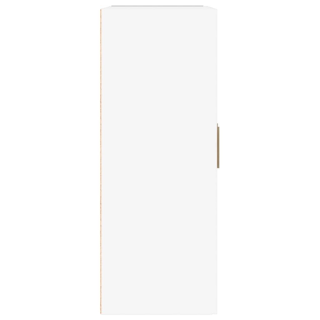 vidaXL Ντουλάπι Τοίχου Γυαλιστερό Λευκό 69,5x32,5x90 εκ. Επεξεργ. Ξύλο