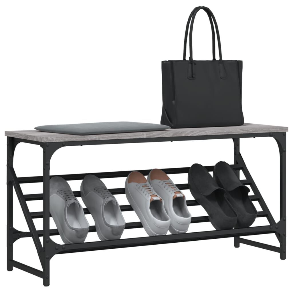 vidaXL Παπουτσοθήκη Γκρι Sonoma 90x30x45 εκ. από Επεξεργασμένο Ξύλο