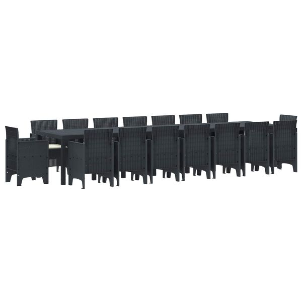 vidaXL &Sigma;&epsilon;&tau; &Tau;&rho;&alpha;&pi;&epsilon;&zeta;&alpha;&rho;ί&alpha;&sigmaf; &Kappa;ή&pi;&omicron;&upsilon; &mu;&epsilon; &Mu;&alpha;&xi;&iota;&lambda;ά&rho;&iota;&alpha; 17 pcs &Alpha;&nu;&theta;&rho;&alpha;&kappa;ί PP